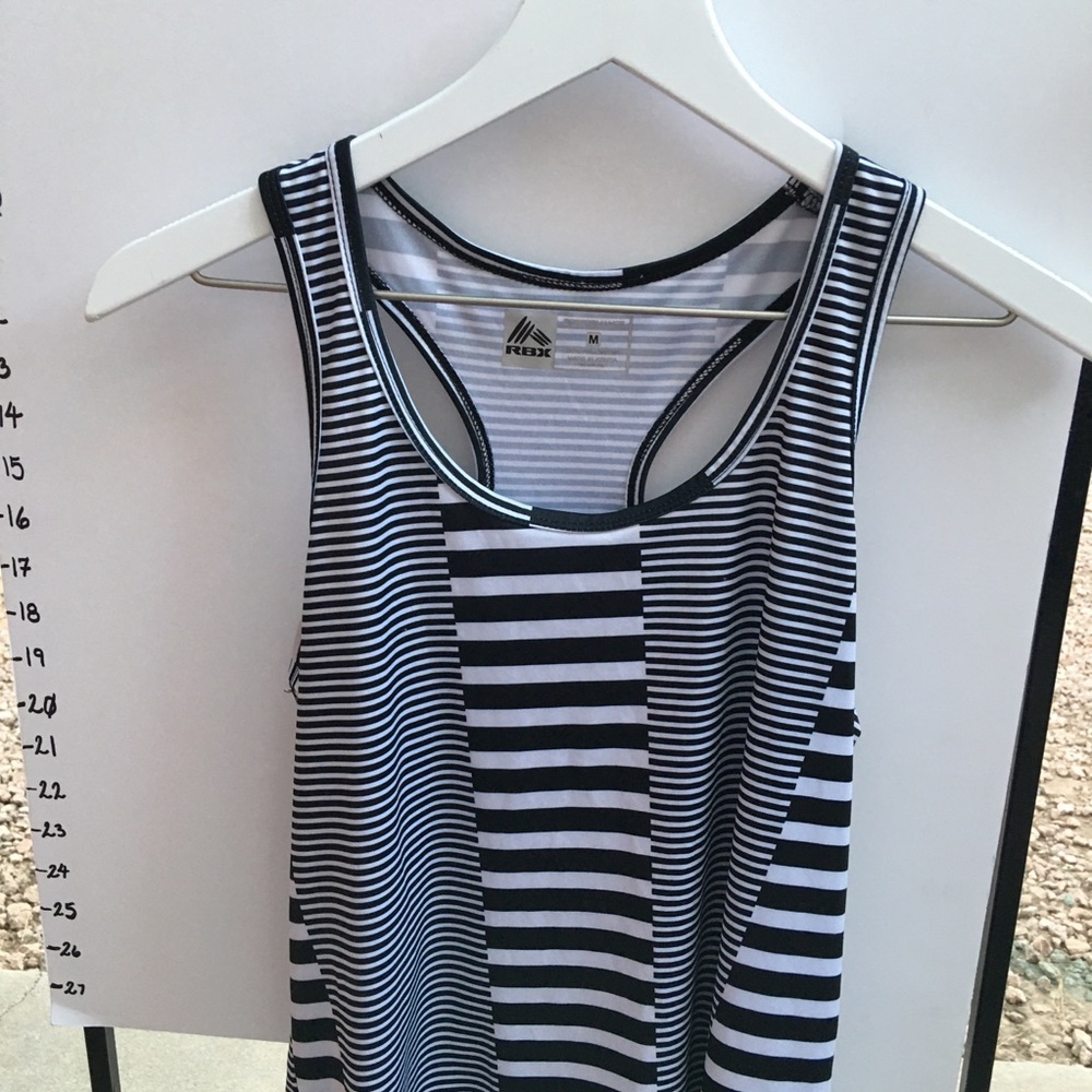RBX black and white size medium gym tank